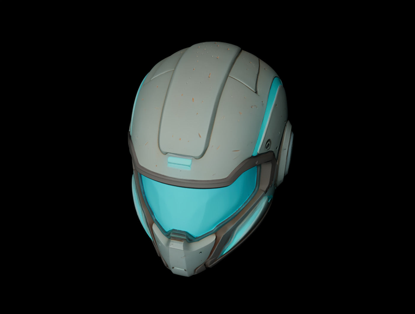 Helmet work-in-progress — top/front