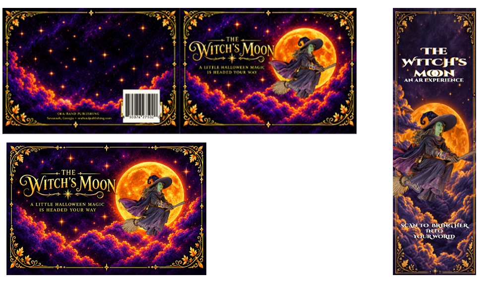 The Witch’s Moon AR Bundle — Card, Postcard & Bookmark (Instant Digital Download + Optional Personalization)